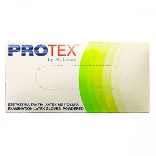Γάντια Εξεταστικά Λάτεξ Protex με πούδρα Small 100τμχ