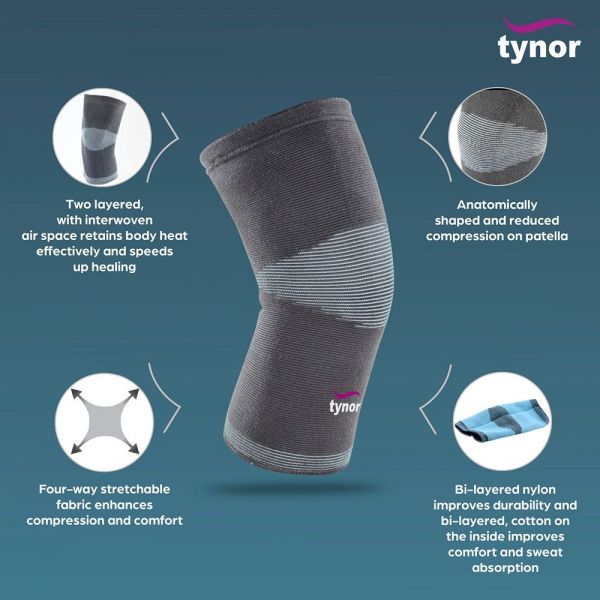 Απλή κλειστή ελαστική επιγονατίδα ELASTIC KNEE CAP COMFEEL
