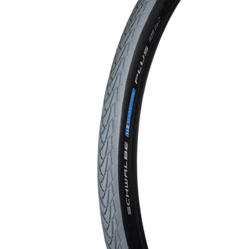 Ελαστικό (24 x 1 3/8) Schwalbe Marathon Plus, μαύρο/γκρι, λείες πλευρές