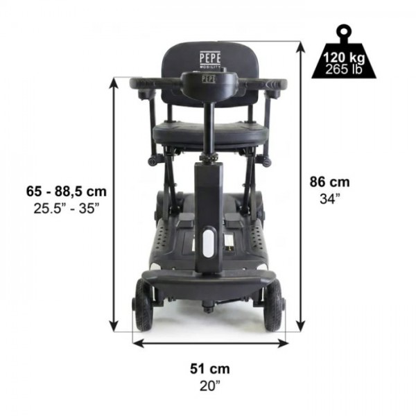 Ηλεκτρικό Πτυσσόμενο Scooter - Μαύρο
