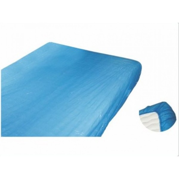 Κάλυμμα κρεβατιού Soft Care Basic 1ply PE 80 x 210 cm - μπλε (10 τεμ)