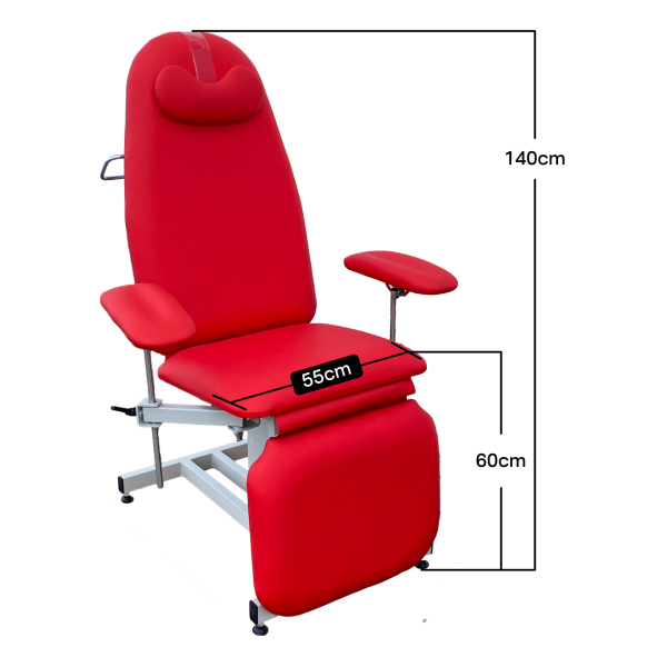 Καρέκλα αιμοληψίας-αιμοδοσίας με ανεξάρτητη ανάκληση πλάτης-ποδιών