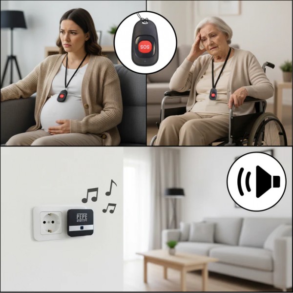 Κουμπί Έκτακτης Ανάγκης για Ηλικιωμένους, Συναγερμός Πανικού έως 200 μ.