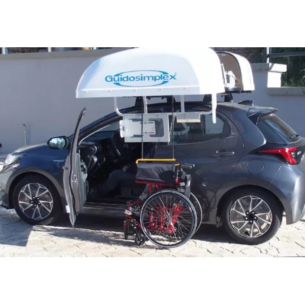 Κουτί οροφής οχήματος για αποθήκευση αναπηρικού αμαξιδίου