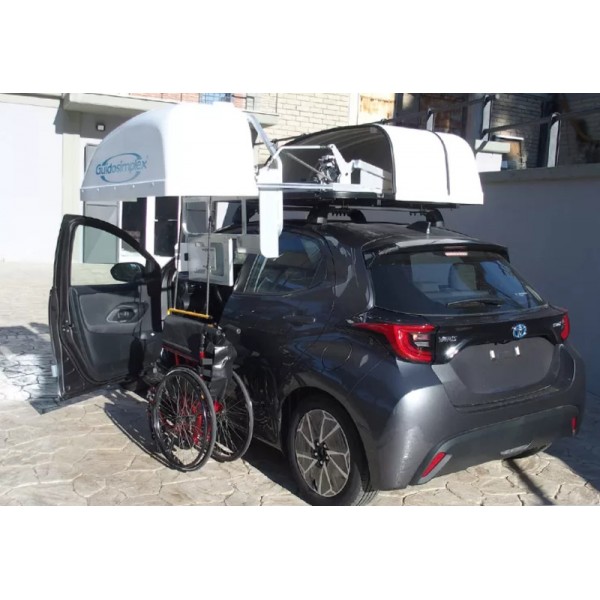 Κουτί οροφής οχήματος για αποθήκευση αναπηρικού αμαξιδίου