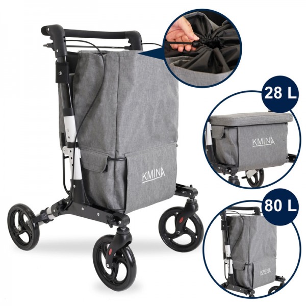 Κυλιόμενος περιπατητήρας / Rollator για ψώνια με χώρο αποθήκευσης