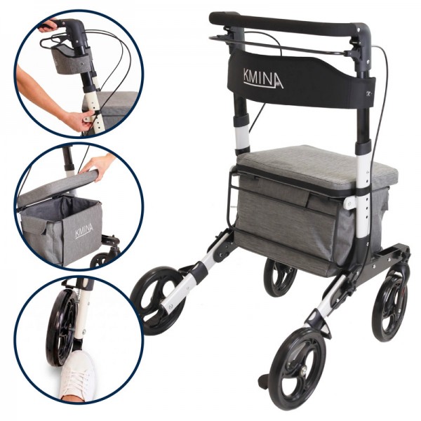 Κυλιόμενος περιπατητήρας / Rollator για ψώνια με χώρο αποθήκευσης