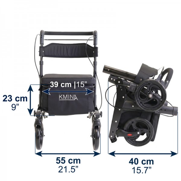 Κυλιόμενος περιπατητήρας / Rollator για ψώνια με χώρο αποθήκευσης