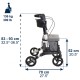 Κυλιόμενος περιπατητήρας / Rollator για ψώνια με χώρο αποθήκευσης