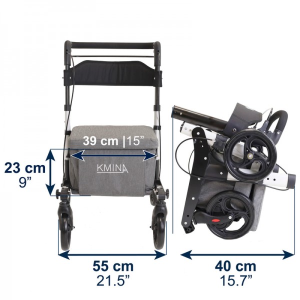 Κυλιόμενος περιπατητήρας / Rollator για ψώνια με χώρο αποθήκευσης