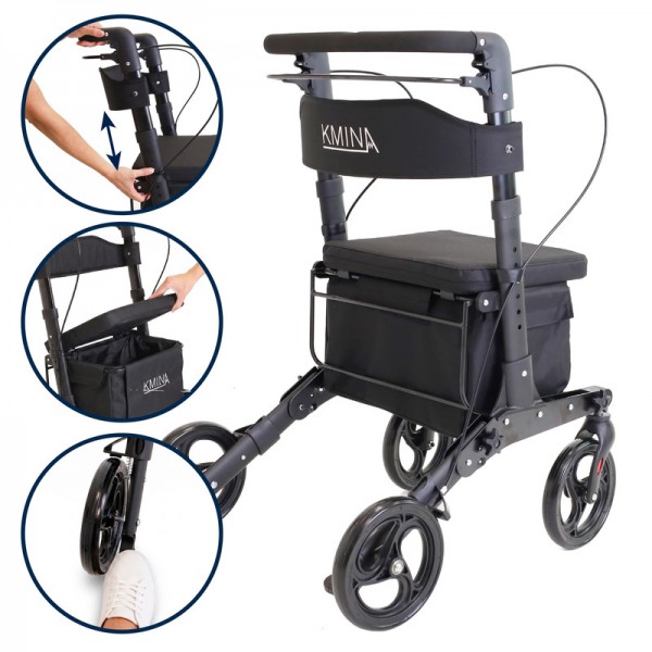 Κυλιόμενος περιπατητήρας / Rollator για ψώνια με χώρο αποθήκευσης