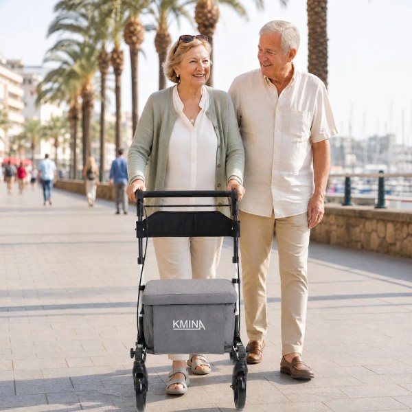 Κυλιόμενος περιπατητήρας / Rollator για ψώνια με χώρο αποθήκευσης