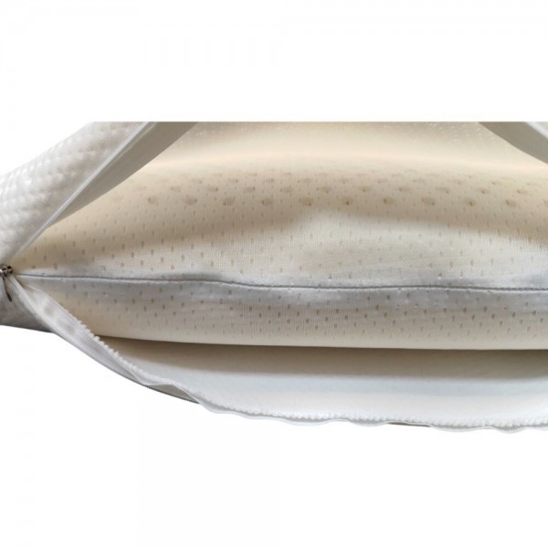 Μαξιλάρι ύπνου latex ψηλό με κάλυμμα 60x40x13cm