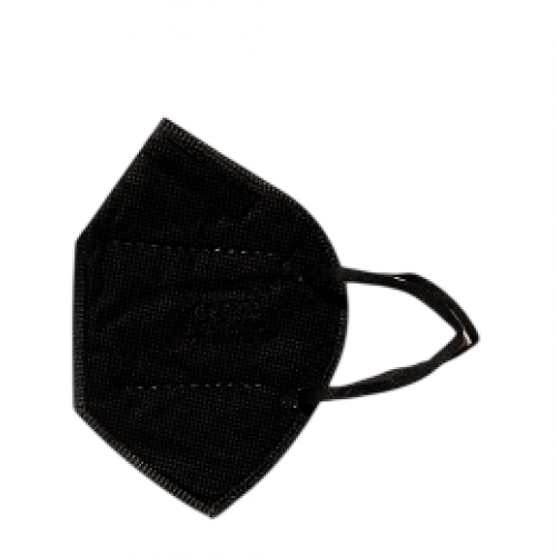 Μάσκα υψηλής προστασίας FFP2 χωρίς βαλβίδα με λάστιχο Μαύρο (1 τμχ.)