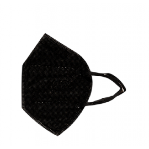 Μάσκα υψηλής προστασίας FFP2 χωρίς βαλβίδα με λάστιχο Μαύρο (1 τμχ.)