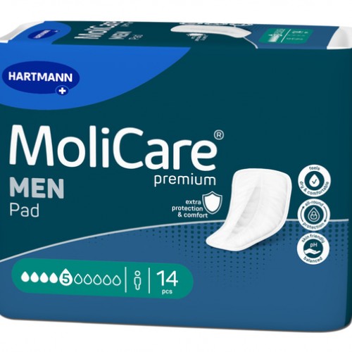 MoliCare premium men pad ανδρικά επιθέματα 5 σταγόνων 14τεμ.