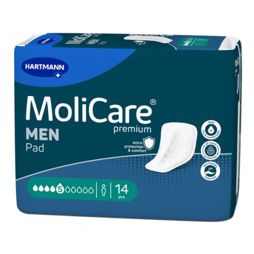 MoliCare premium men pad ανδρικά επιθέματα 5 σταγόνων 14τεμ.