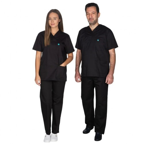 Ιατρική Στολή Unisex – Μαύρο XXS-8XL Ιατρική Στολή Unisex – Μαύρο XXS-8XL