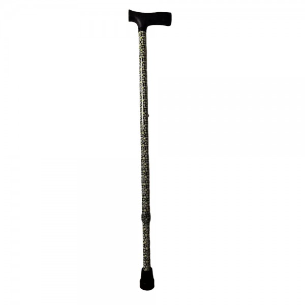 Μπαστούνι Στήριξης  ρυμθιζόμενο καθ ύψος Black Floral