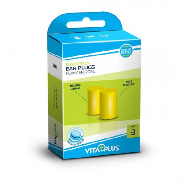 Ωτοασπίδες Vitaplus Foam Barrel (Συσκευασία 3 Ζευγαριών) Medinox VP66051