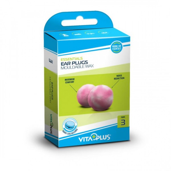 Ωτοασπίδες Vitaplus Mouldable Wax (Συσκευασία 3 Ζευγαριών) Medinox VP66011