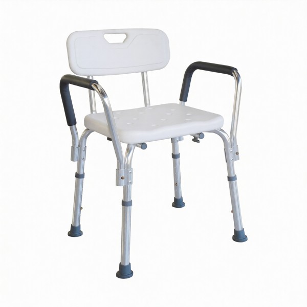 Καρέκλα Ντους Αλουμινίου με Πλάτη και πλαϊνά 