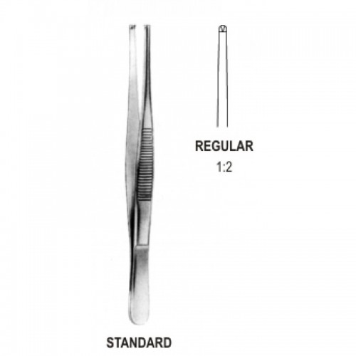 Λαβίδα χειρουργική 1x2 standard 14,5cm Λαβίδα χειρουργική 1x2 standard 14,5cm
