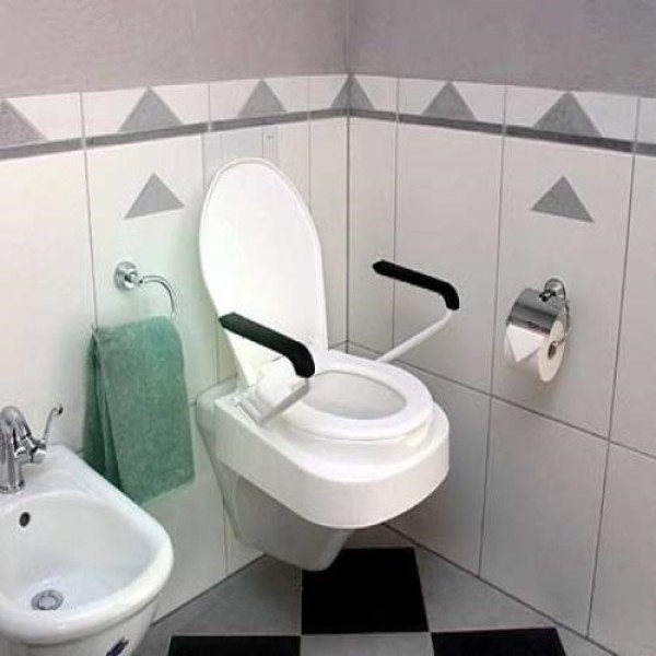 Ανυψωτικό τουαλέτας με Καπάκι & Μπράτσα 10 εκ. ύψος 