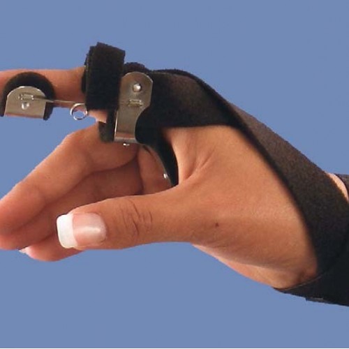 Δυναμικός νάρθηκας έκτασης δακτύλου με εργονομικό ελαστικό ιμάντ Δυναμικός νάρθηκας έκτασης δακτύλου με εργονομικό ελαστικό ιμάντ