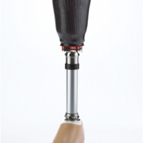 Πρόθεση κνήμης με εσωτερική κάλτσα σιλικόνης και μηχανική ασφάλεια εγκλωβισμού