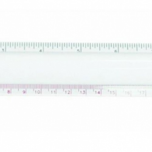 Χάρακας με μεγενθυντικό φακό