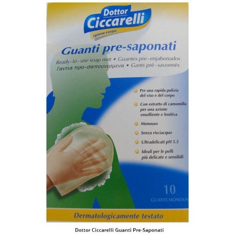 Dottor Ciccarelli Προ-σαπουνισμένα Γάντια Μιας Χρήσεως 10 Τεμάχια