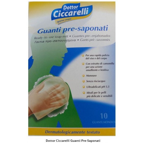 Dottor Ciccarelli Προ-σαπουνισμένα Γάντια Μιας Χρήσεως 10 Τεμάχια