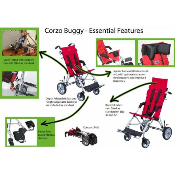 Παιδικό χειροκίνητο Αναπηρικό αμαξίδιο CORZO Xcountry
