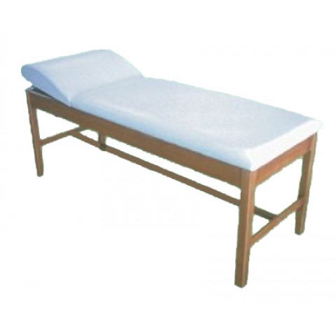 Εξεταστικό κρεβάτι ξύλινο με πομπέ προσκέφαλο