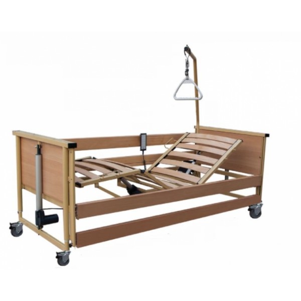 Ηλεκτρικό νοσοκομειακό κρεβάτι πλήρες με ξύλινες τάβλες Trento 2
