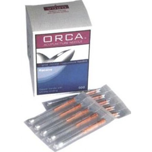 Βελόνες βελονισμού Orca resolve copper handle με οδηγό 500 τμχ Βελόνες βελονισμού Orca resolve copper handle με οδηγό 500 τμχ