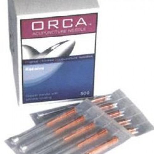 Βελόνες βελονισμού Orca resolve copper handle με οδηγό 500 τμχ Βελόνες βελονισμού Orca resolve copper handle με οδηγό 500 τμχ