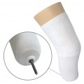 Κάλτσα Κολοβώματος Βαμβακερή με ή χωρίς τρύπα για προσαρμογή όγκου (λευκή)