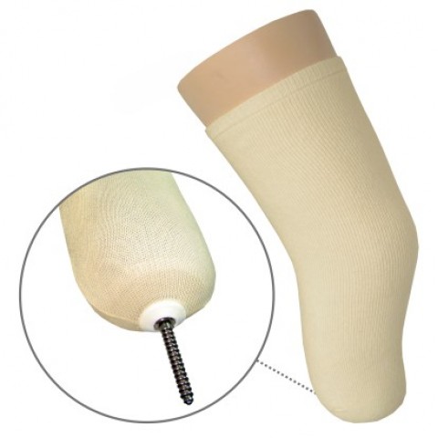 Κάλτσα Κολοβώματος Βαμβακερή με τρύπα λεπτή ή κανονική Λευκή