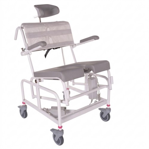 Αμαξίδιο μπάνιου βαρέως τύπου Μ2 Wide El-Tip 200kg με χειριστηριο για κλίση καθίσματος (tilt)