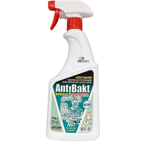 Απολυμαντικό επιφανειών Antibakt Universal με αντλία (710ml) Απολυμαντικό επιφανειών Antibakt Universal με αντλία (710ml)
