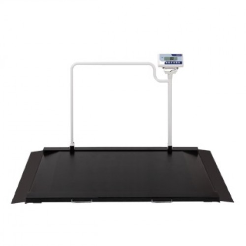 Μεγάλη πλατφόρμα ζύγισης με χειρολαβή και 2 ράμπες για αμαξίδια Μεγάλη πλατφόρμα ζύγισης με χειρολαβή και 2 ράμπες για αμαξίδια