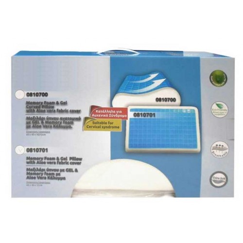Μαξιλάρι ύπνου με Gel & Memory foam με aloe vera κάλυμμα