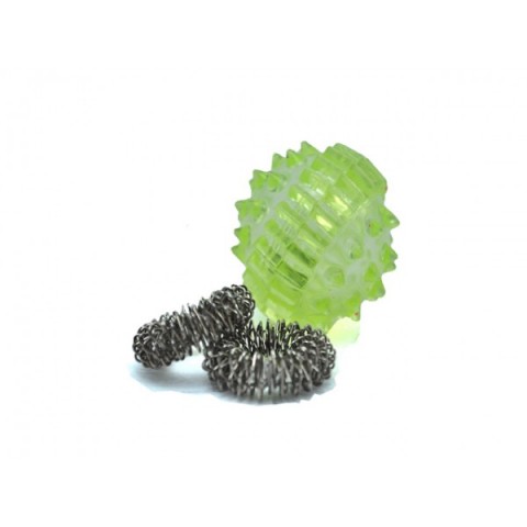 Massage ball 3,5cm with two massage rings 