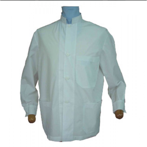 Μπλούζες λευκές κοντές -σύνθεση 60% βαμβάκι-40% πολυεστέρας όρθιος γιακάς ανδρικές