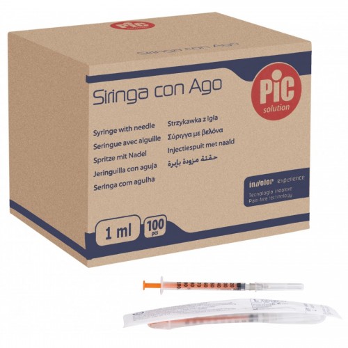 Σύριγγες με βελόνα Pic 1cc Ινσουλίνης  ( G-27/G-30) 
