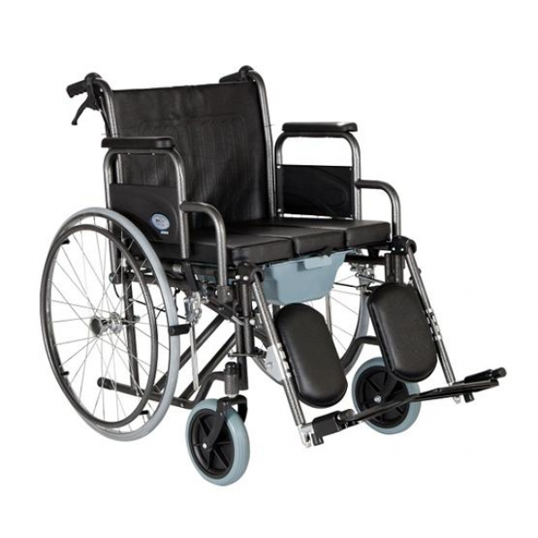 Αναπηρικό αμαξίδιο με δοχείο με ανακλινόμενα υποπόδια και φρένα