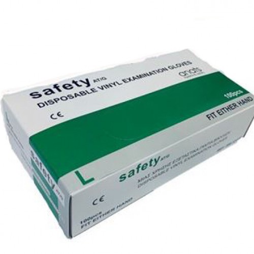 Γάντια Βινυλίου μιας χρήσης Safety AT/G (100τμχ) 