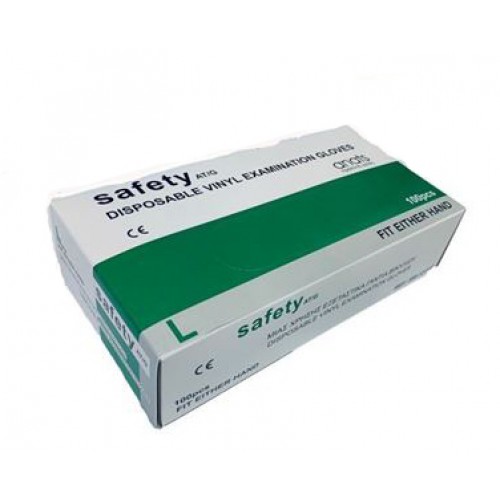 Γάντια Βινυλίου μιας χρήσης Safety AT/G (100τμχ) 